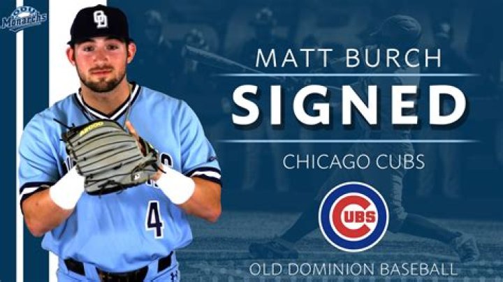 Burch Inks Professional Contract with Chicago Cubs Old Dominion University