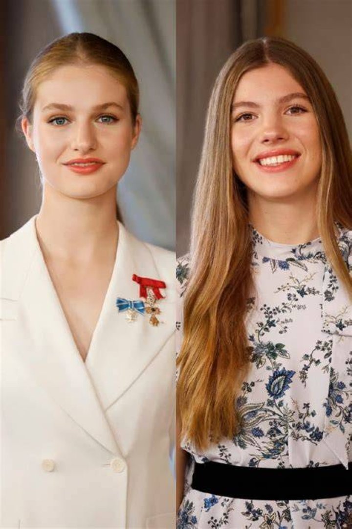 Infanta Sofia and Princess Leonor with Euro trophy 12 years apart