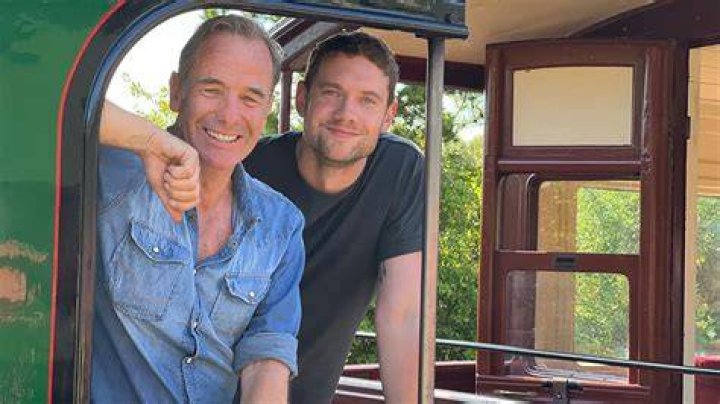 Tom Brittney and Robson Green as Will Davenport and Geordie Keating in Grantchester 