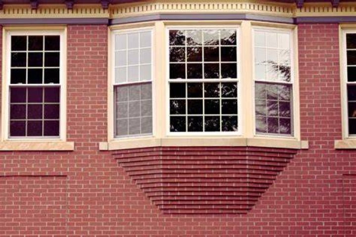windows in brick house 